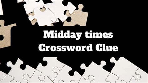midday break Crossword Clue .